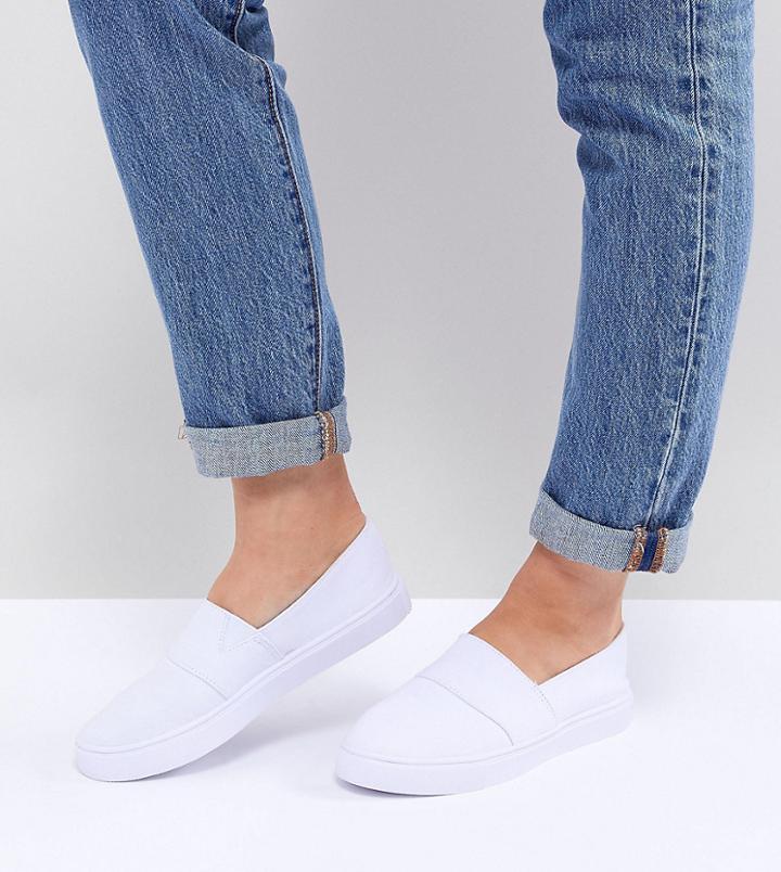 Asos Design Dodger Wide Fit Sneakers-white