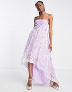 Maya Prom Dress With High Low Hem In Lilac-purple