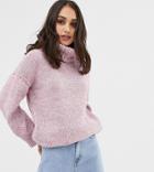 Oneon Exclusive Hand Knitted Oversized Rainbow Sweater-pink