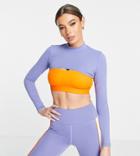 South Beach Recycled Polyester Long Sleeve Shrug Top In Blue