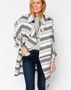 Asos Trench In Cocoon Fit With Utility Stripe