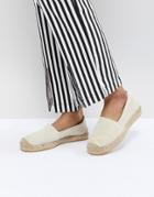 Selected Suede Espadrille - Stone