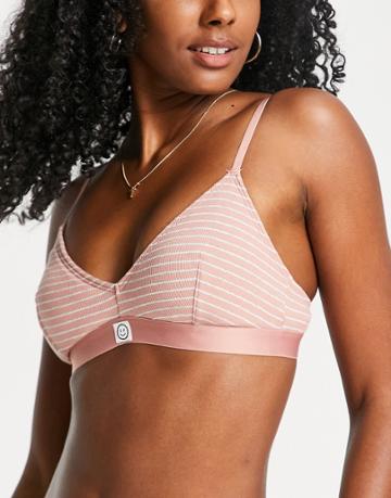 Gilly Hicks V Neck Bralette In Brown Stripe