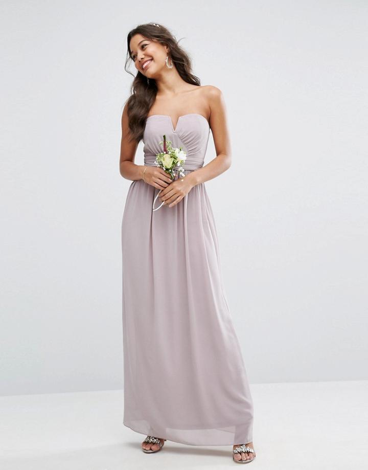 Tfnc Wedding Bandeau Maxi Dress - Gray