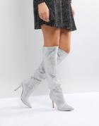Aldo Claira Crystal Slouch Boots - White