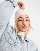Monki Recycled Beanie In Pink