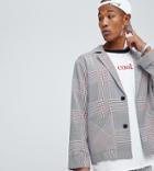Reclaimed Vintage Inspired Relaxed Blazer In Check - Gray