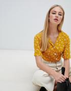 New Look Ditsy Floral Blouse - Yellow