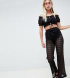 And Co Zig Zag Mesh Pool Party Pants - Black