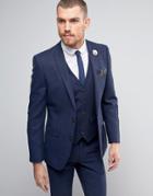 Harry Brown Donegal Wool Blend Suit Jacket - Navy
