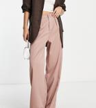 Missguided Masculine Pants In Pink Pinstripe