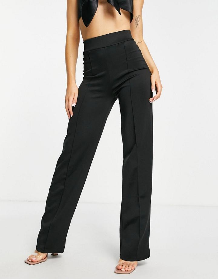 Fashionkilla Wide Leg Pants In Black