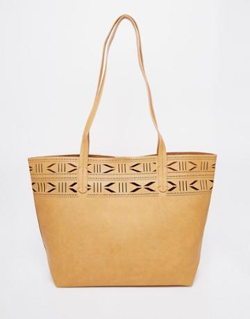 Gracie Roberts Cut It Out East West Shopper - Camel