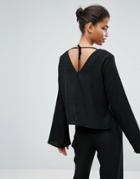 Minimum Moves Enny Flared Sleeve Blouse - Black