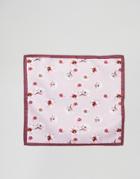 Asos Design Floral Pocket Square In Pink - Pink