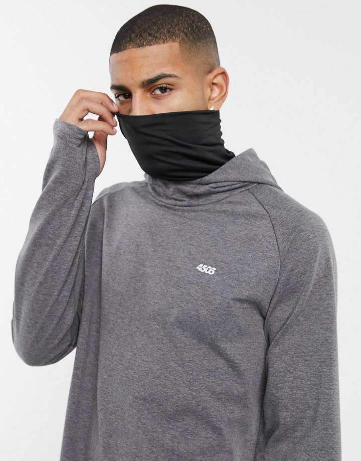 Asos 4505 2-in-1 Training Hoodie With Neckwarmer-grey