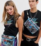 Asos Design X Glaad & Unisex Snake Print Body Bag-clear