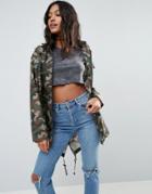Asos Pac A Trench In Camo Print - Multi