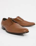Burton Menswear Embossed Derby Shoes In Tan - Brown