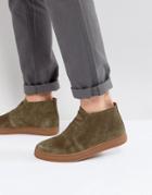 Selected Homme Dempsey Suede Chukka Boots In Khaki - Green