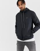 Blend Lightweight Hooded Jacket In Black - Black