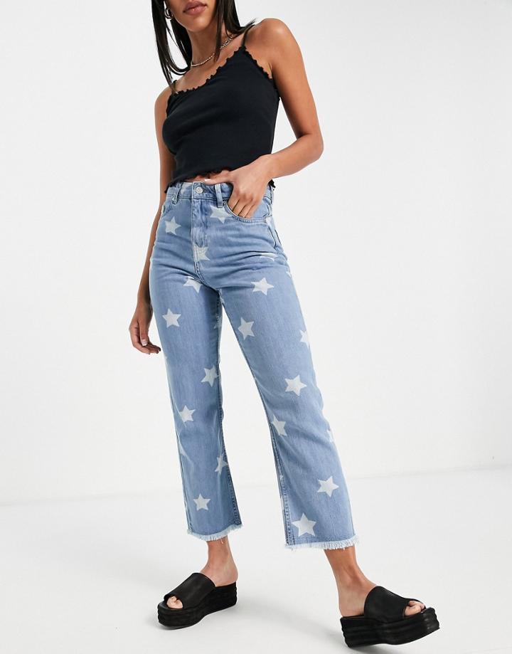 Violet Romance Jeans With Star Print - Part Of A Set-blues