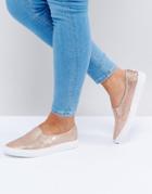 Head Over Heels By Dune Reptile Sneakers - Gold