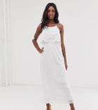 Brave Soul Tall Broderie Anglais Maxi Dress In White - White