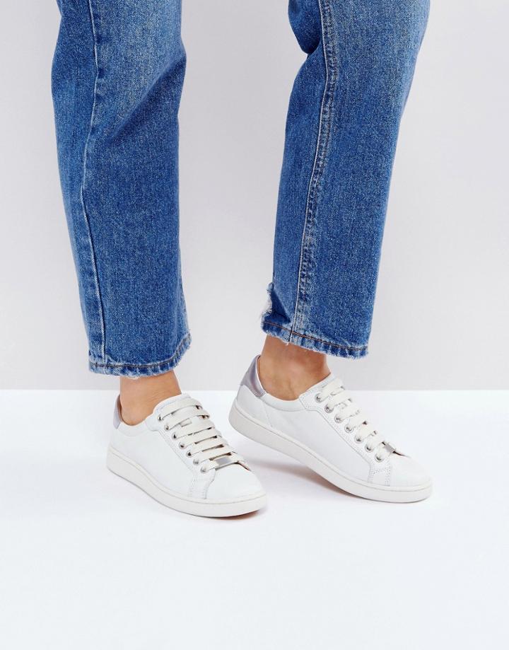 Ugg Milo White Leather Sneakers - White