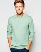 Esprit Crew Neck Sweater In Cotton Cashmere - Green