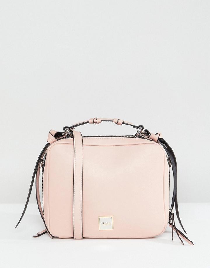 Faith Double Zip Cross Body Bag - Pink