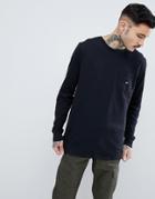 Penfield Northbridge Logo Pocket Long Sleeve Top In Black - Black