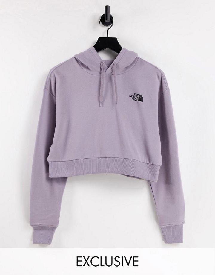The North Face Trend Cropped Hoodie In Washed Gray Exclusive At Asos-grey