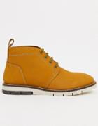 Silver Street Cleated Sole Leather Chukka Boots In Tan Leather-brown