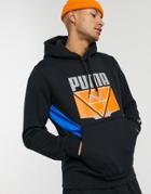 Puma Tfs Graphic Hoodie In Black