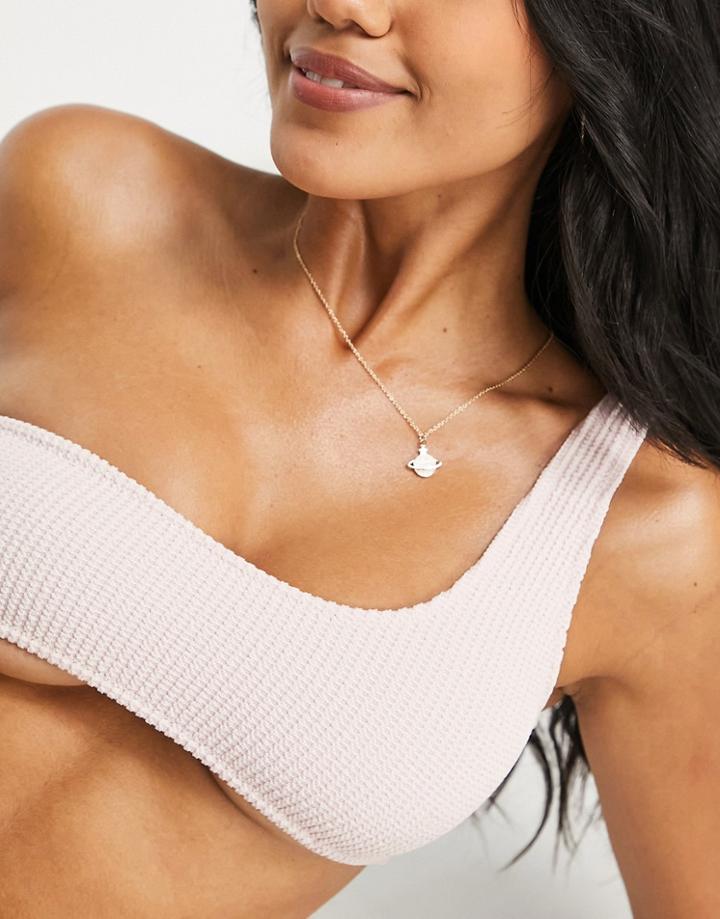 Na-kd X Lovisa Wallin One Shoulder Bikini Top In Pink