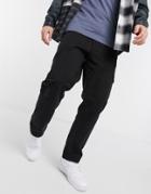 Topman Organic Cotton Wide Leg Cargos In Black