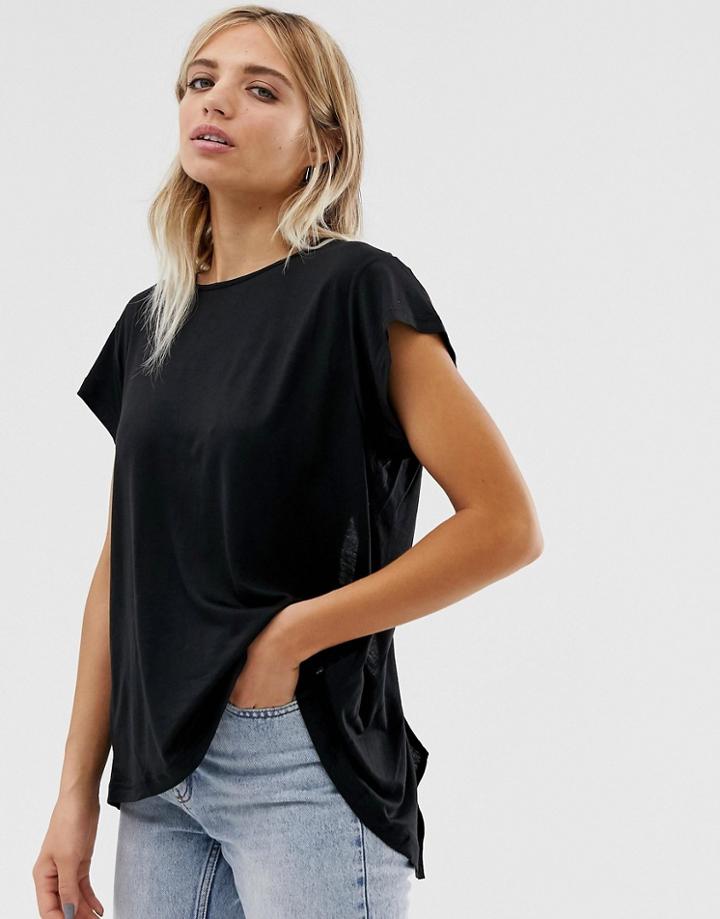 Cheap Monday Organic Cotton Tie Detail T-shirt-black