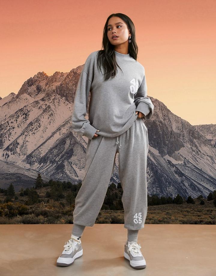 Asos 4505 Unisex Rib Cuff Jogger-gray