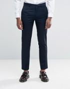 Harry Brown Slim Fit Suit Pants In Navy - Navy