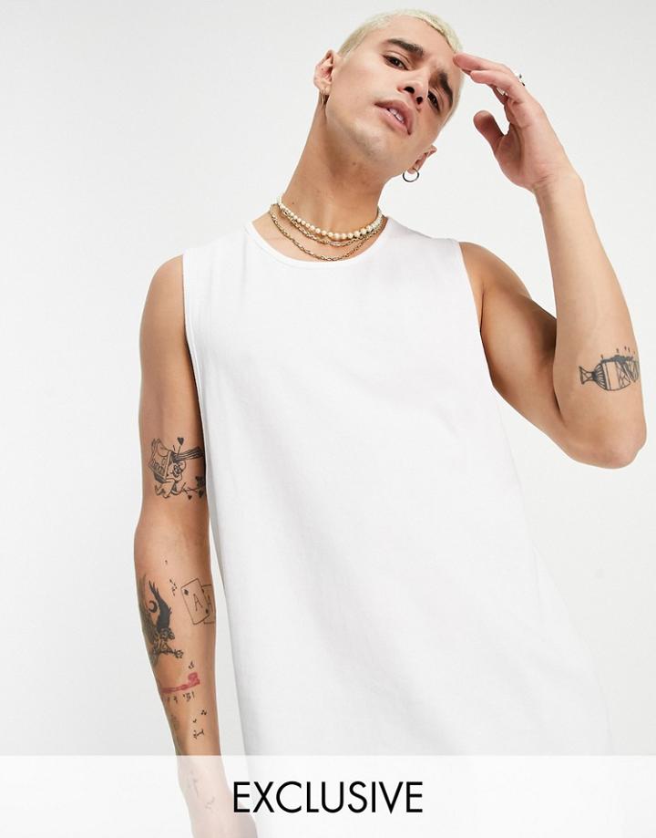 Reclaimed Vintage Inspired 90s Tank In White