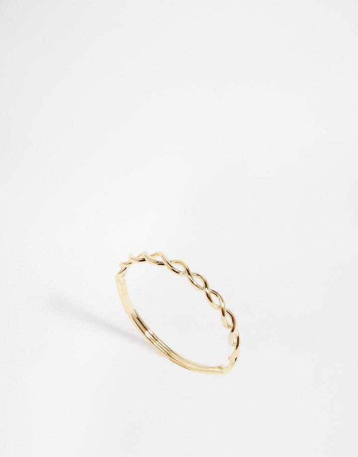 Asos Fine Loop Ring - Gold