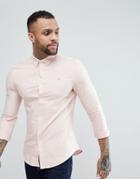 Farah Brewer Slim Fit Oxford Shirt In Pink - Pink