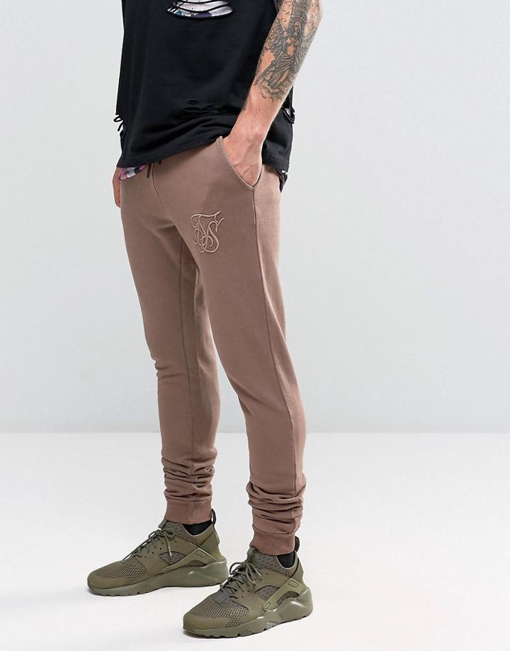 Siksilk Skinny Joggers - Tan