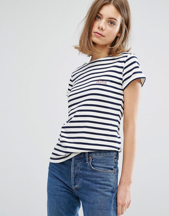 Maison Labiche Cherie Logo Striped T-shirt - Multi