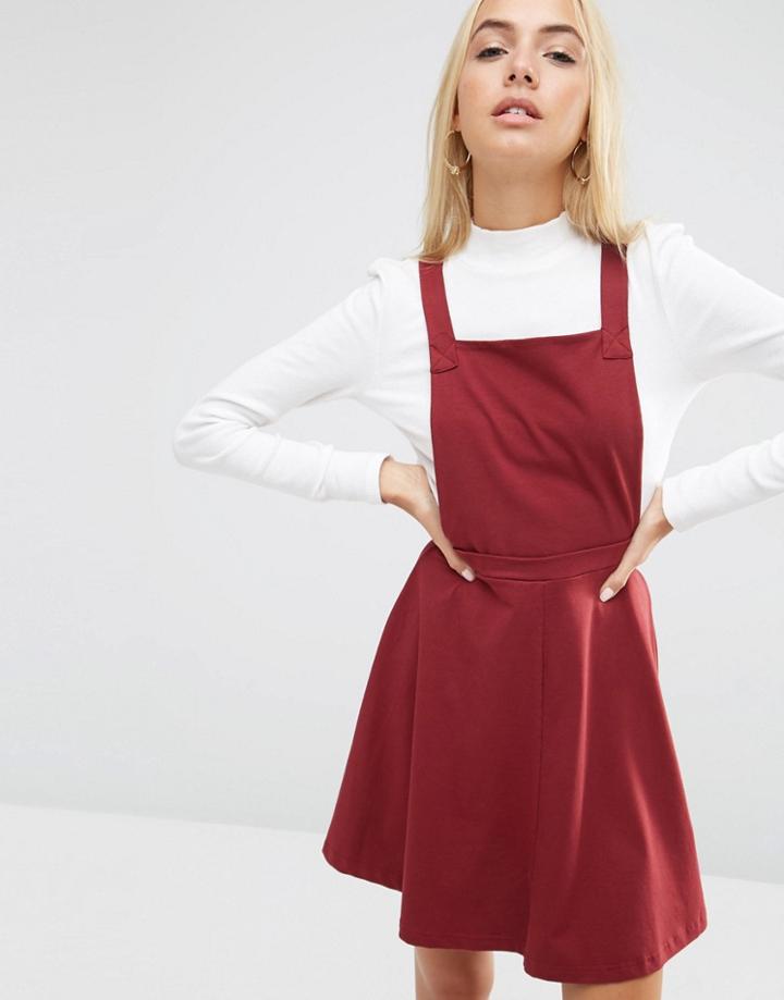 Asos Pinafore Dress - Red