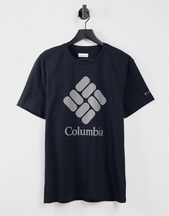 Columbia Logo Trek T-shirt In Black