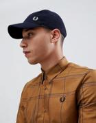 Fred Perry Pique Classic Cap In Navy - Navy