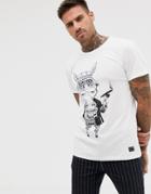 Blend T-shirt With Smoking Donkey In White - White