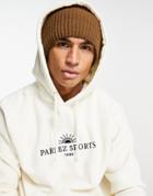 Parlez Signus Embroidered Hoodie In Beige-neutral